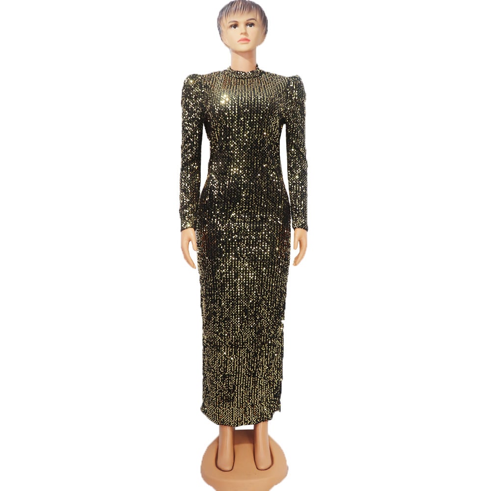 Márcia | Vestido de Flanela com Lantejoulas