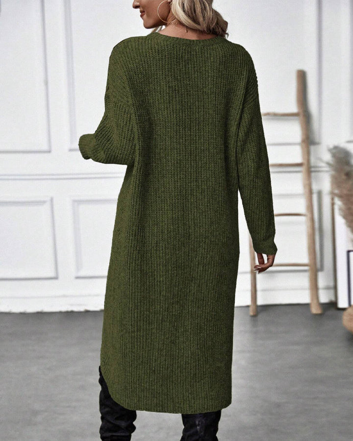 Vestido com manga comprida de malha