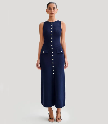 Marta | Vestido Longo de Malha sem Mangas