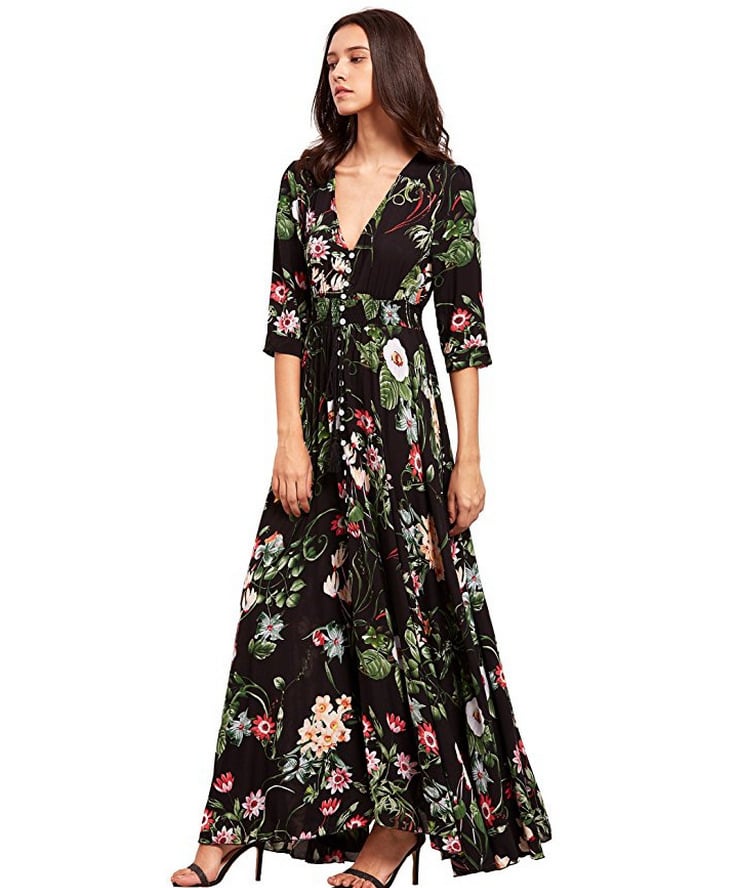 Júlia | Vestido com Botões e Design Floral
