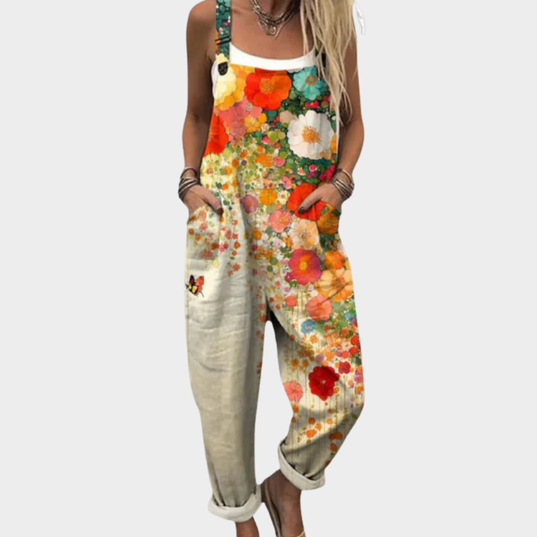 Macacão de Mulher Oversized com Padrão - Algodão