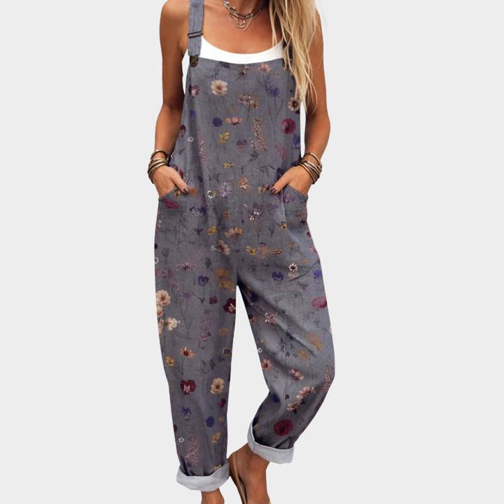 Macacão de Mulher Oversized com Padrão - Algodão