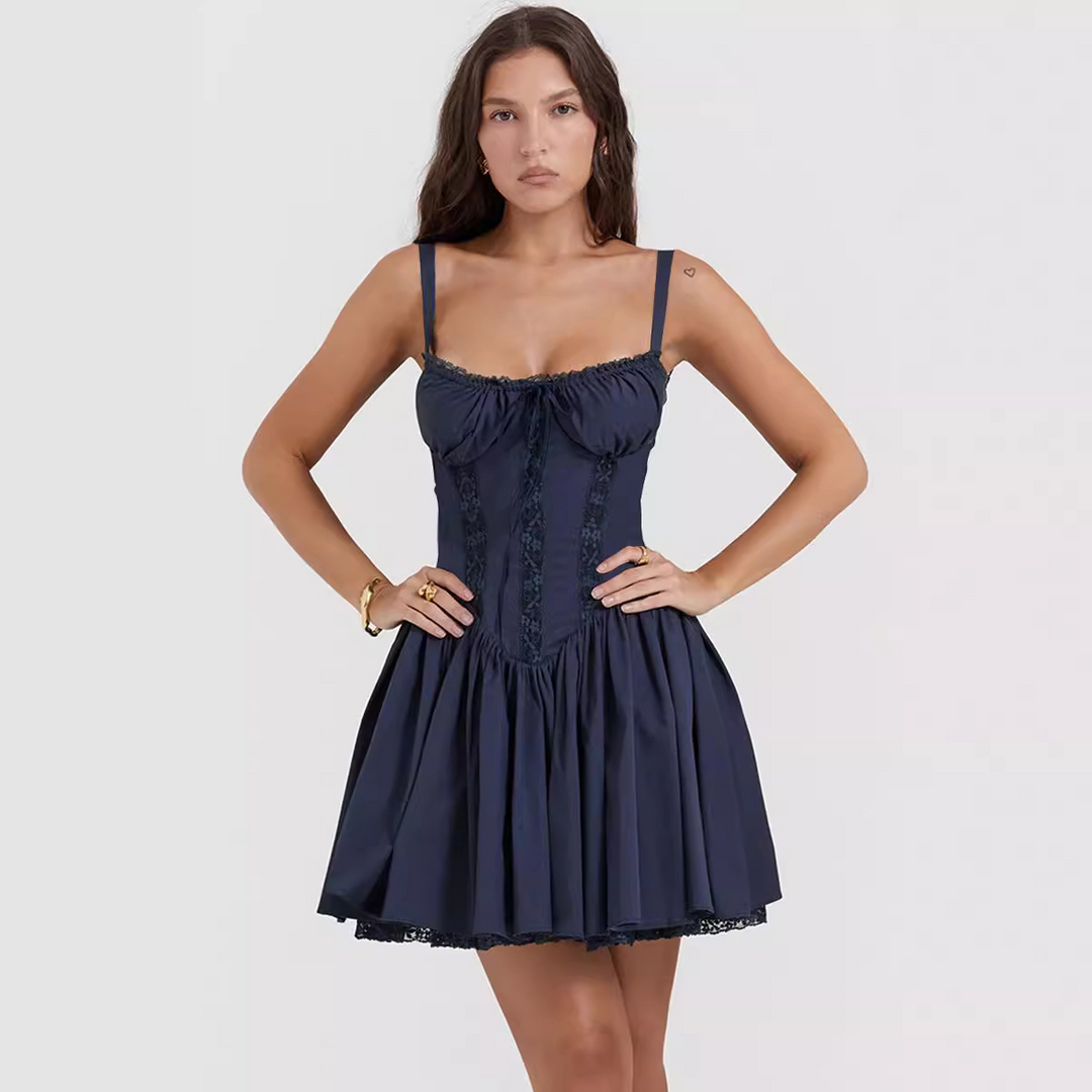 Alice | Vestido Plissado Elegante com Ajuste na Cintura