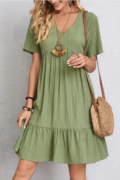 Clara | Vestido Casual Solto com Mangas Curtas