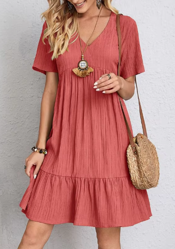 Clara | Vestido Casual Solto com Mangas Curtas