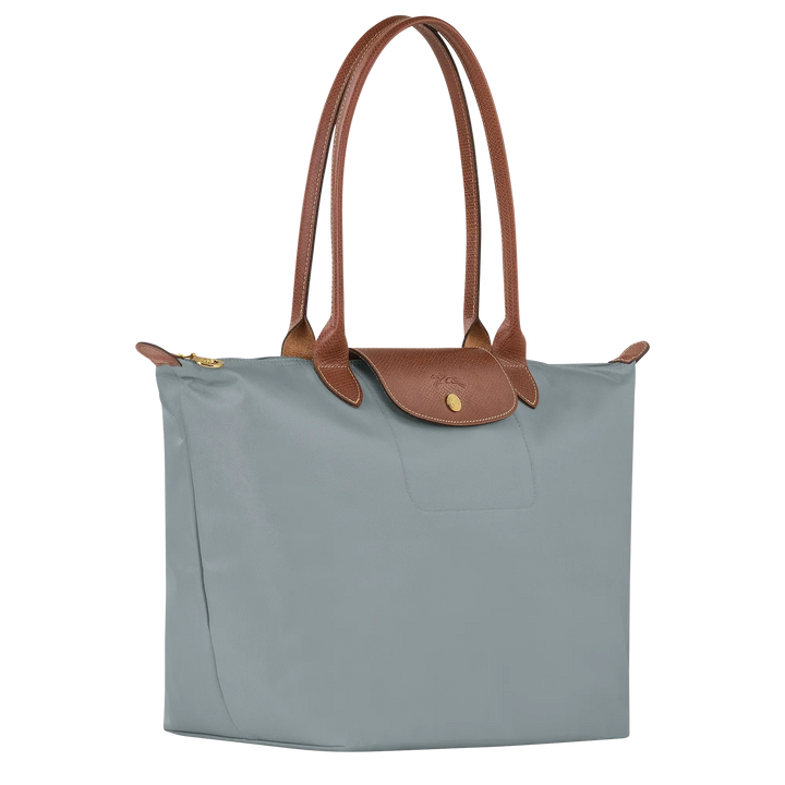 Mala grande dobrável em nylon, cinzento-aço