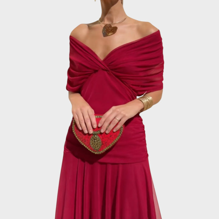 Lora | Vestido Largo Con Escote En V