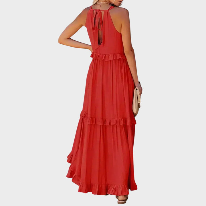 Landry | Vestido Sin Mangas Con Ribete De Volantes