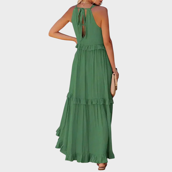 Landry | Vestido Sin Mangas Con Ribete De Volantes