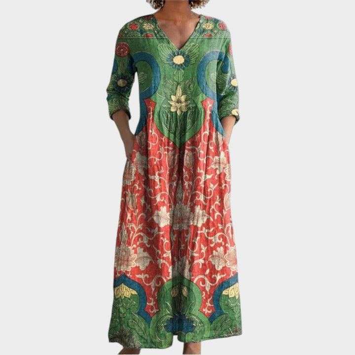 Benedicta | Vestido Largo Floral Vintage